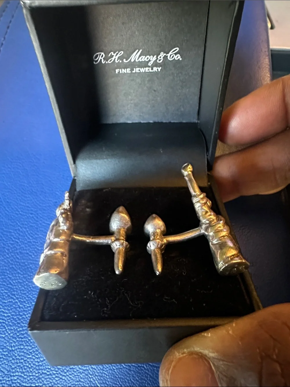 Vintage Ralph Lauren Sterling Silver Statue of Liberty Cufflinks